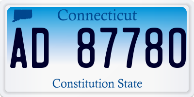 CT license plate AD87780