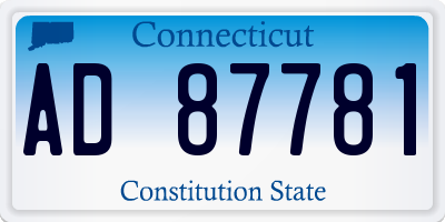 CT license plate AD87781