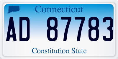 CT license plate AD87783