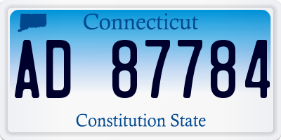 CT license plate AD87784
