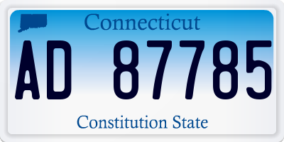 CT license plate AD87785