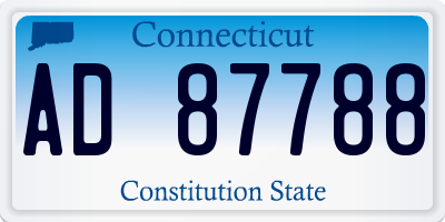 CT license plate AD87788