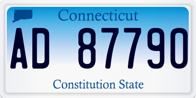CT license plate AD87790