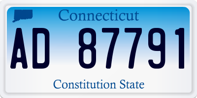CT license plate AD87791