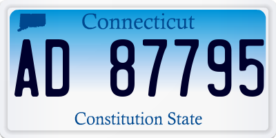CT license plate AD87795