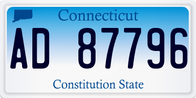 CT license plate AD87796