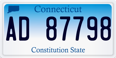 CT license plate AD87798