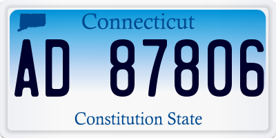 CT license plate AD87806