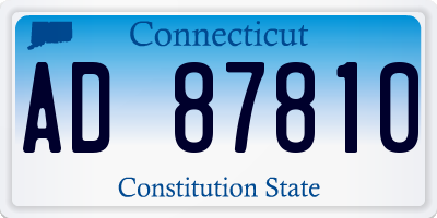 CT license plate AD87810
