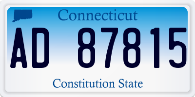 CT license plate AD87815