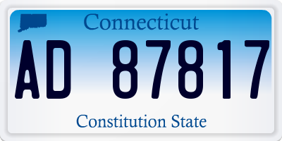 CT license plate AD87817