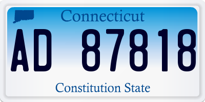CT license plate AD87818