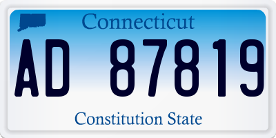 CT license plate AD87819
