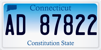 CT license plate AD87822