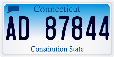 CT license plate AD87844