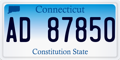 CT license plate AD87850