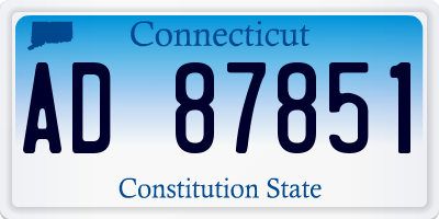 CT license plate AD87851