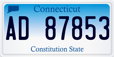 CT license plate AD87853