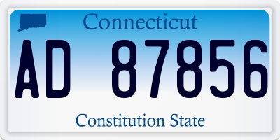 CT license plate AD87856