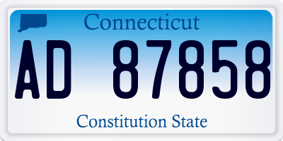 CT license plate AD87858