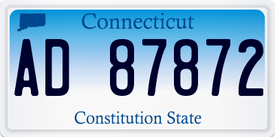 CT license plate AD87872