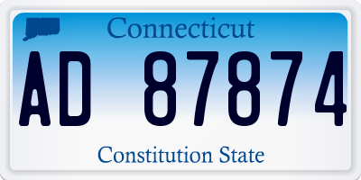 CT license plate AD87874