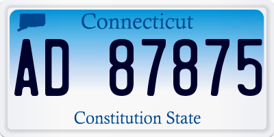 CT license plate AD87875
