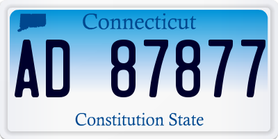 CT license plate AD87877
