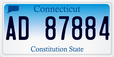 CT license plate AD87884