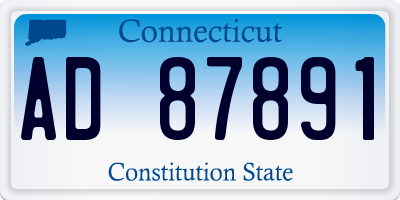 CT license plate AD87891