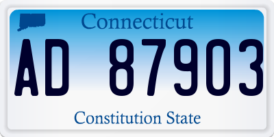 CT license plate AD87903