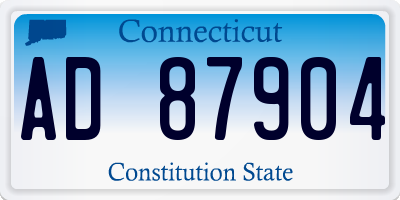 CT license plate AD87904