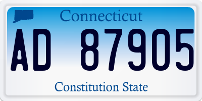 CT license plate AD87905