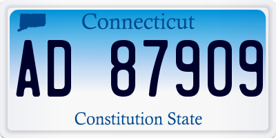 CT license plate AD87909