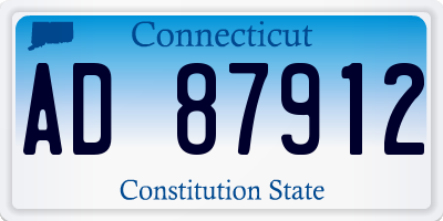 CT license plate AD87912