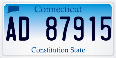 CT license plate AD87915