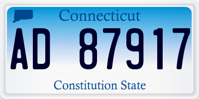 CT license plate AD87917