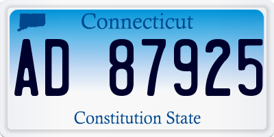 CT license plate AD87925