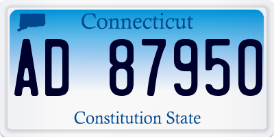 CT license plate AD87950