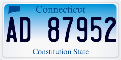 CT license plate AD87952