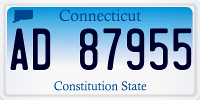 CT license plate AD87955