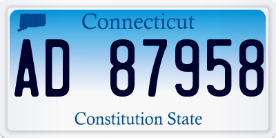 CT license plate AD87958