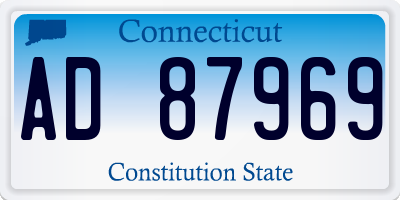 CT license plate AD87969