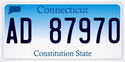 CT license plate AD87970