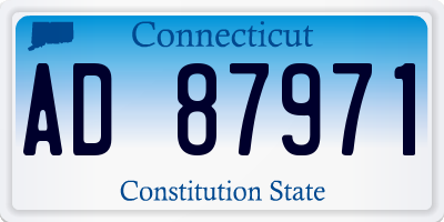CT license plate AD87971