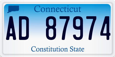 CT license plate AD87974