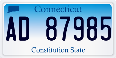 CT license plate AD87985