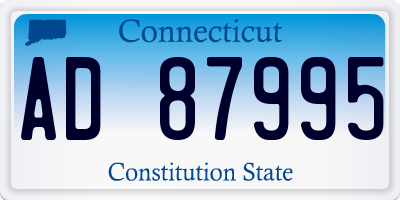 CT license plate AD87995