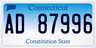 CT license plate AD87996