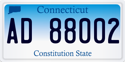 CT license plate AD88002